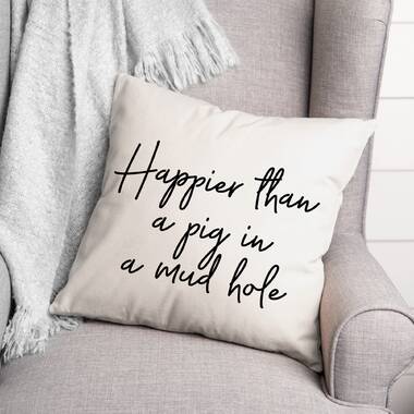 Decorative bed outlet pillows with sayings